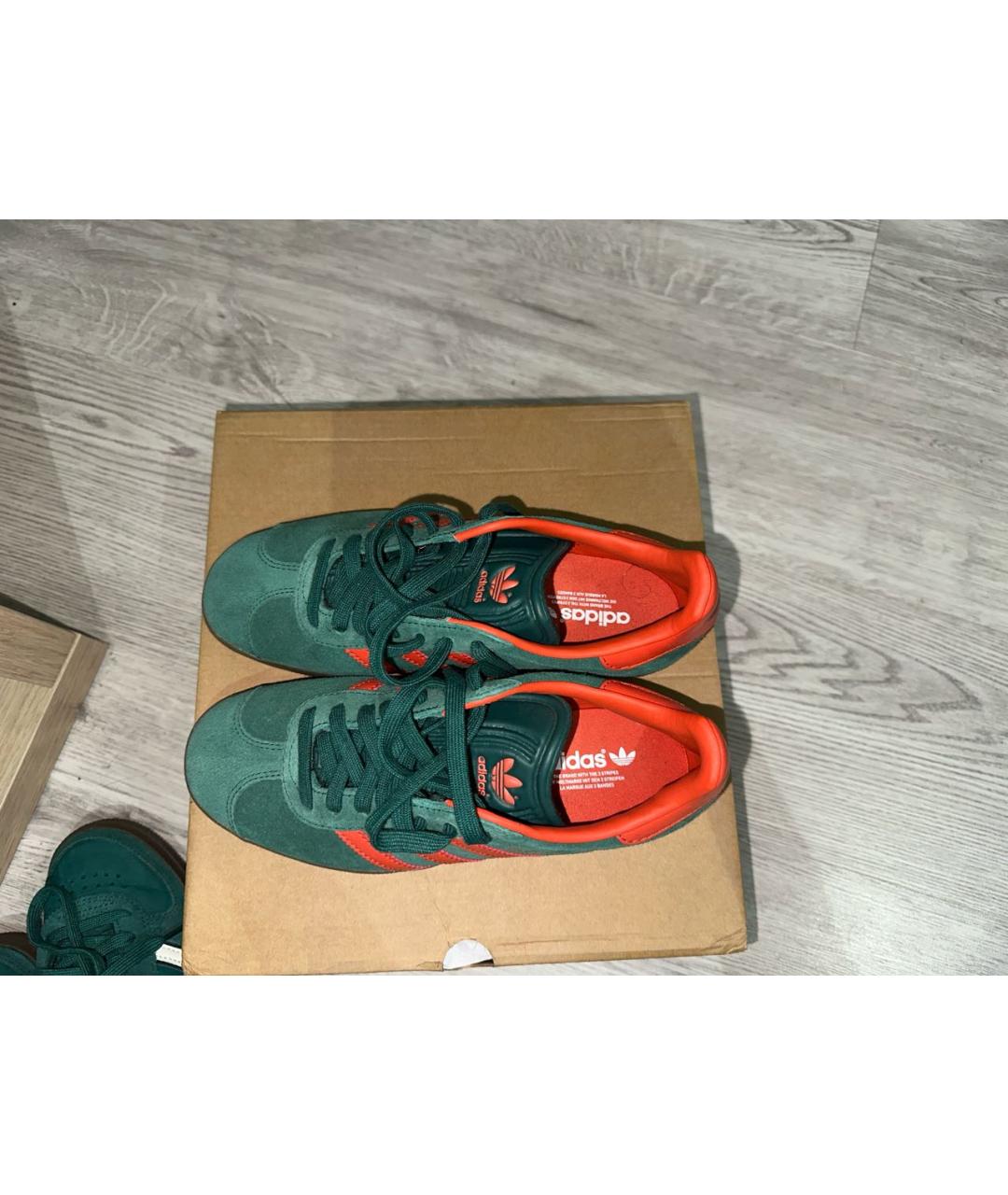 ADIDAS Зеленые замшевые кеды, фото 3