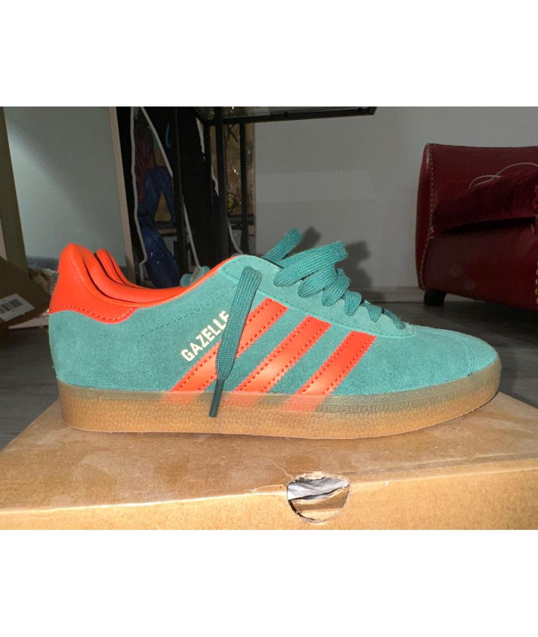 ADIDAS Зеленые замшевые кеды, фото 9