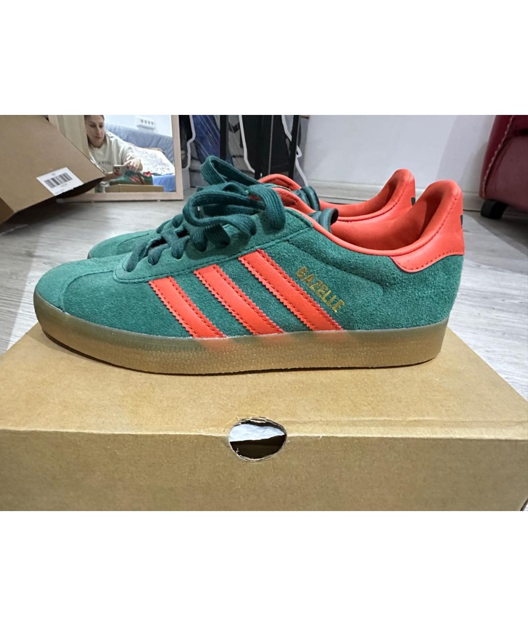 ADIDAS Зеленые замшевые кеды, фото 6