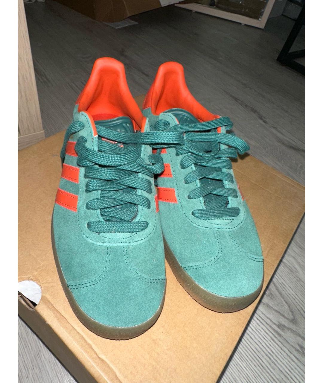 ADIDAS Зеленые замшевые кеды, фото 2