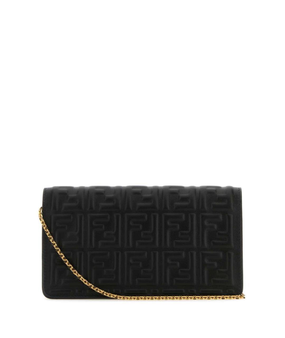 FENDI Черная кожаная сумка через плечо, фото 3