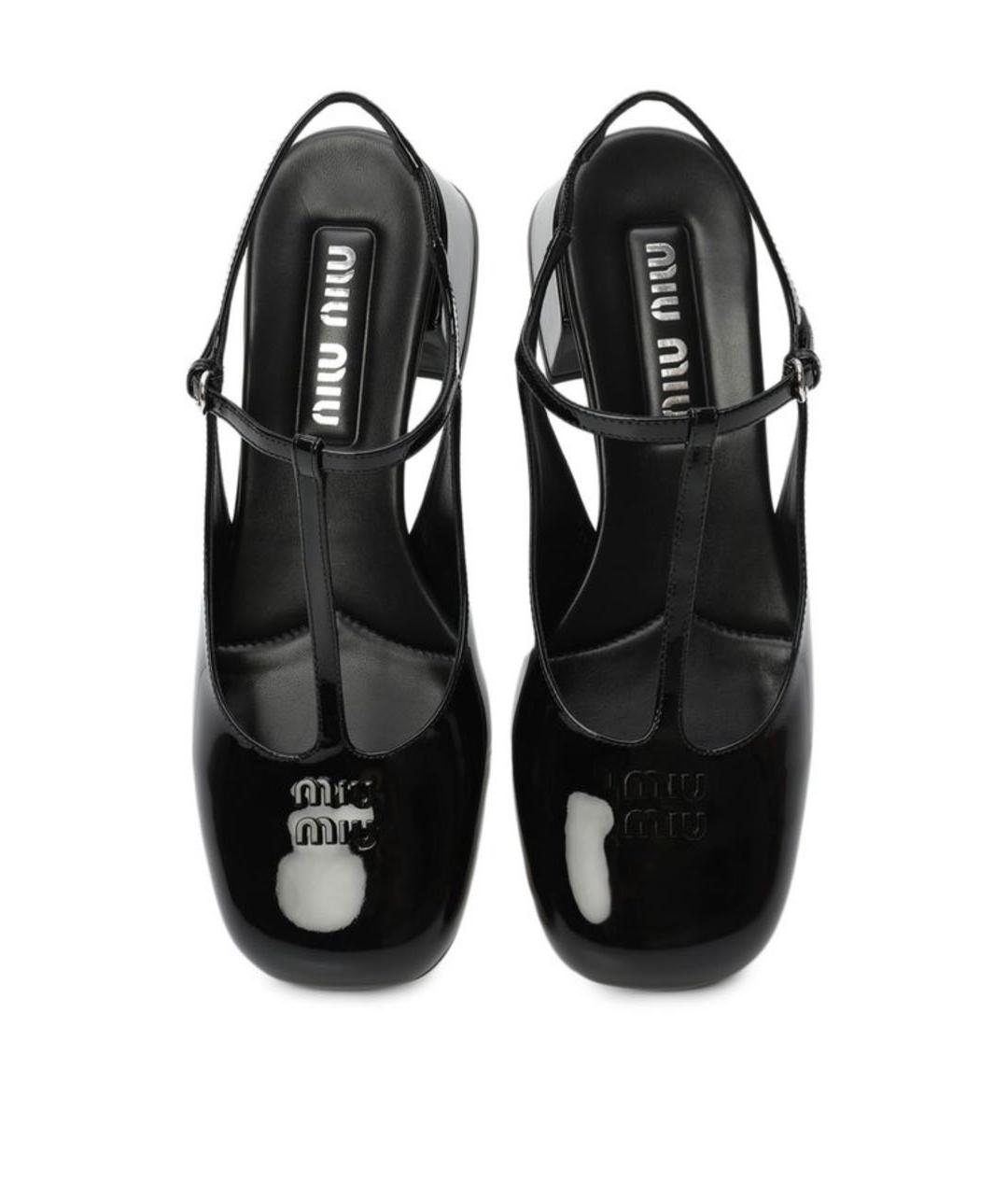MIU MIU Черные туфли из лакированной кожи, фото 2