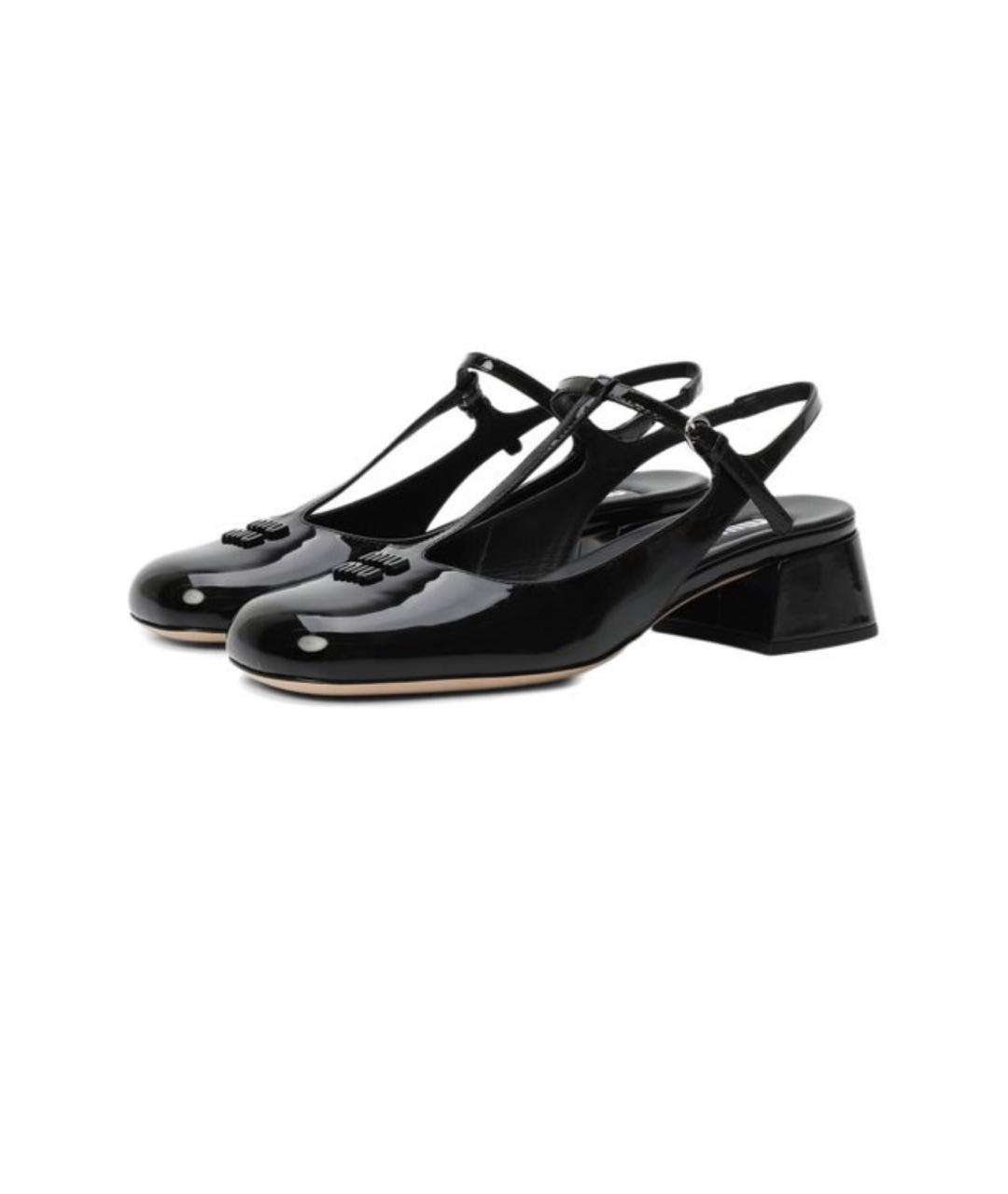 MIU MIU Черные туфли из лакированной кожи, фото 7