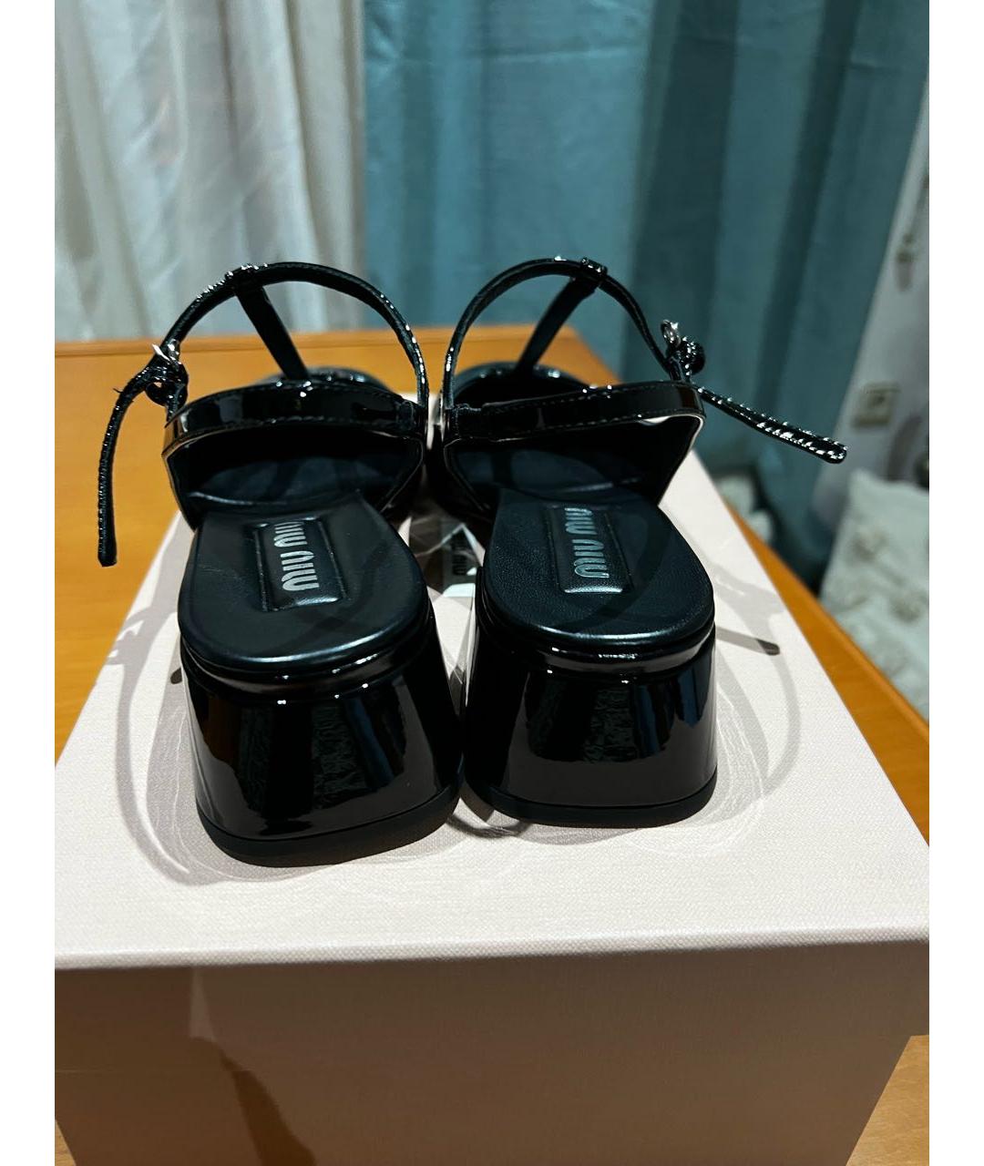 MIU MIU Черные туфли из лакированной кожи, фото 4
