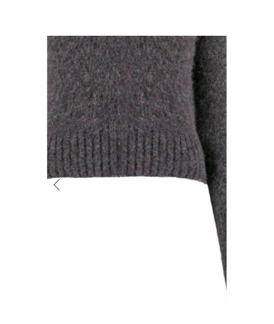 Ami Paris Серый шерстяной джемпер / свитер, фото 6
