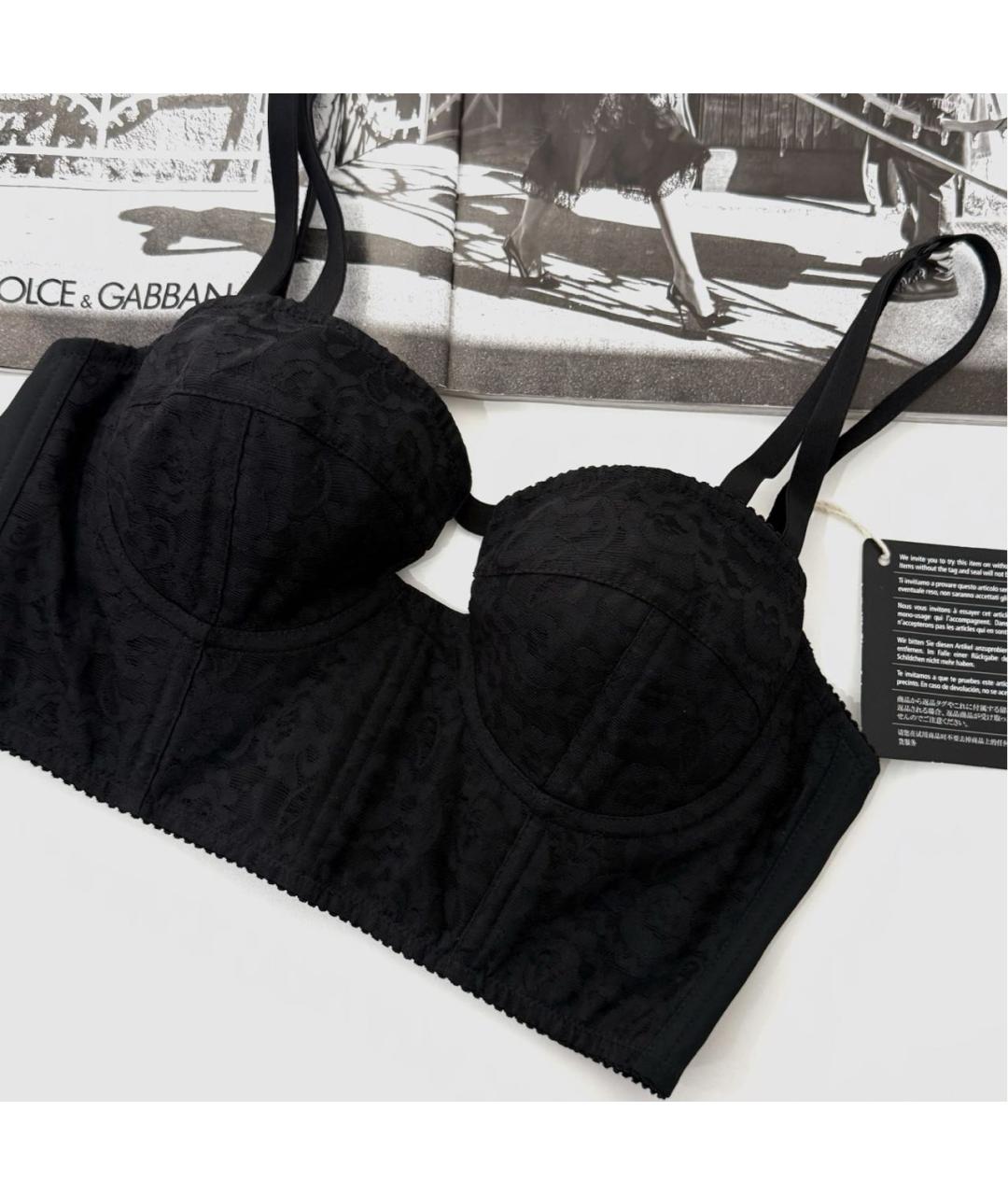 DOLCE&GABBANA Черный полиамидовый корсет, фото 2