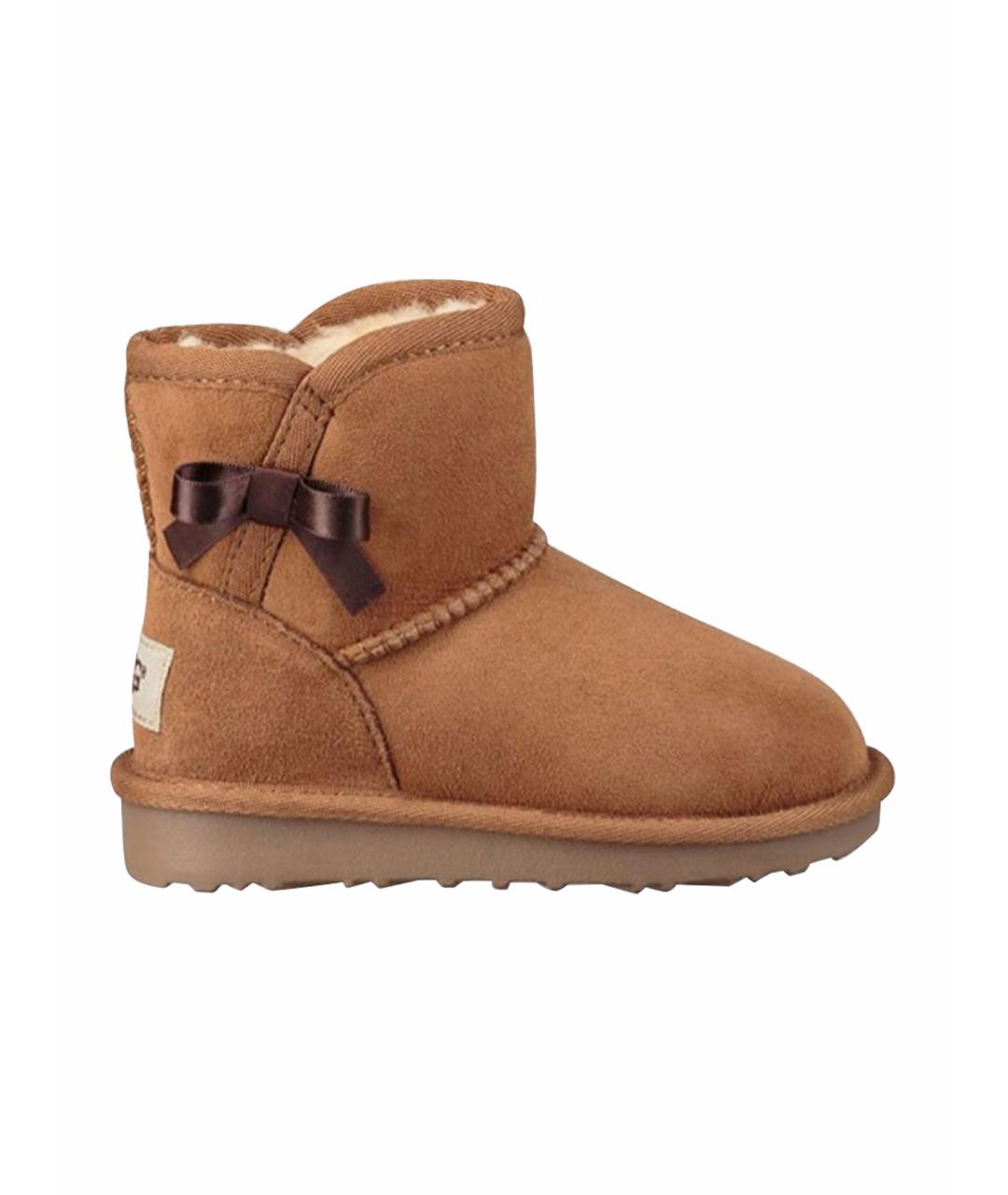 UGG AUSTRALIA KIDS Коричневые замшевые ботинки, фото 1