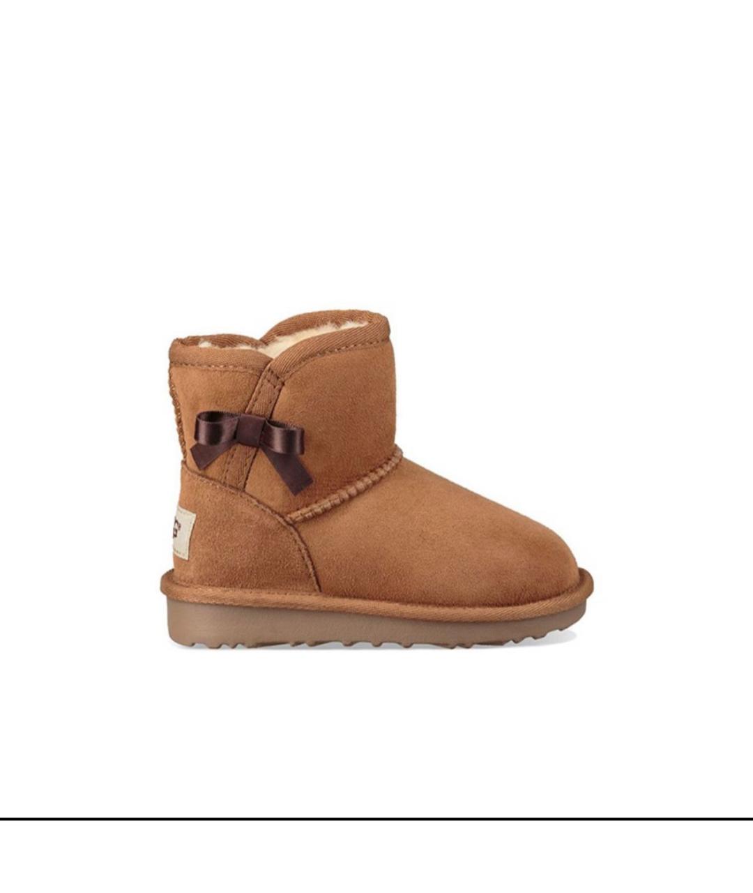 UGG AUSTRALIA KIDS Коричневые замшевые ботинки, фото 4