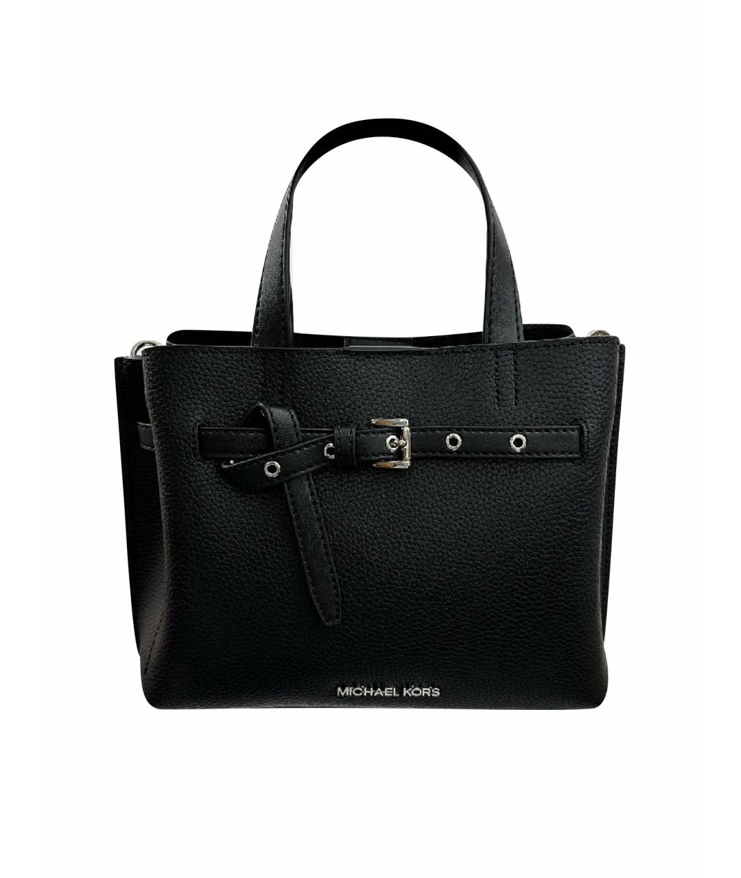 MICHAEL KORS Черная кожаная сумка тоут, фото 1