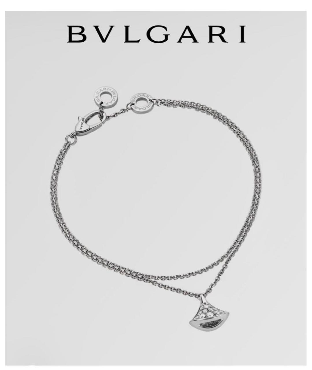 BVLGARI Серебрянный браслет из белого золота, фото 9