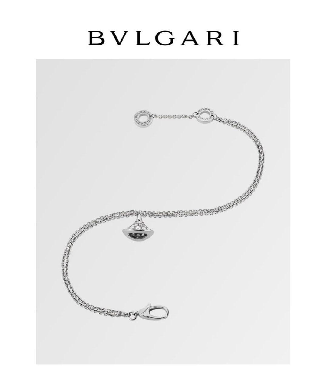 BVLGARI Серебрянный браслет из белого золота, фото 8