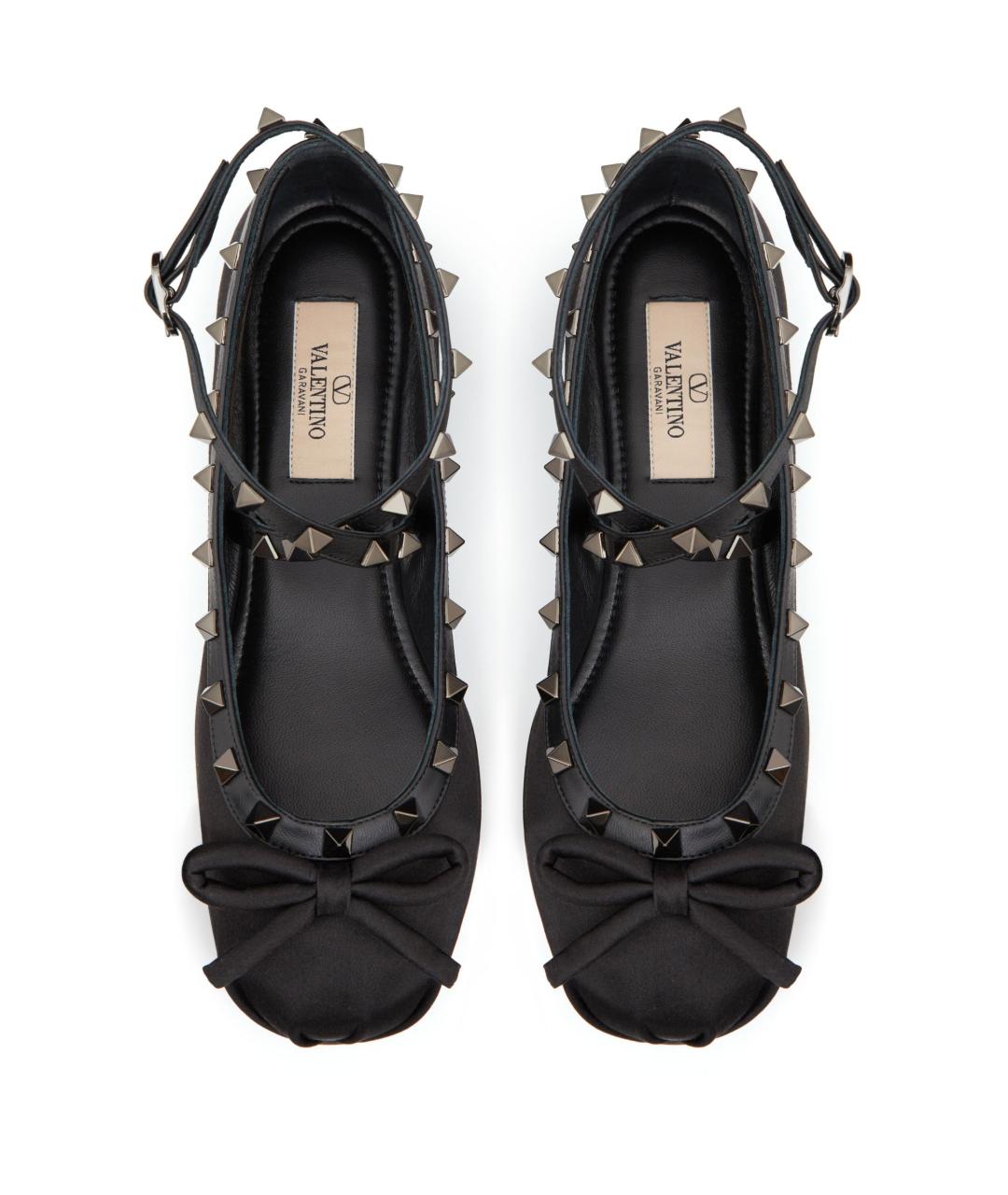 VALENTINO Черные текстильные балетки, фото 4