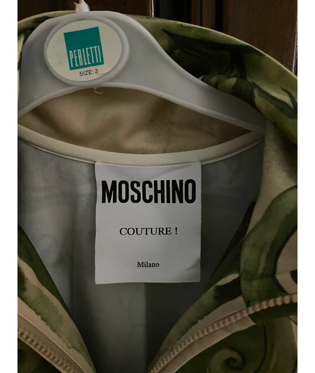 MOSCHINO Зеленый полиэстеровый костюм с брюками, фото 3