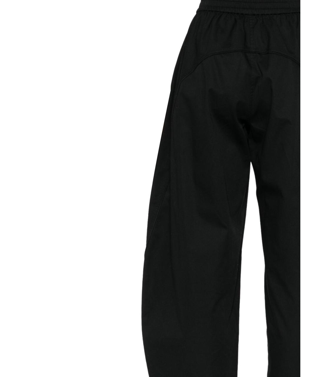 ALEXANDER WANG Черные хлопковые прямые брюки, фото 3