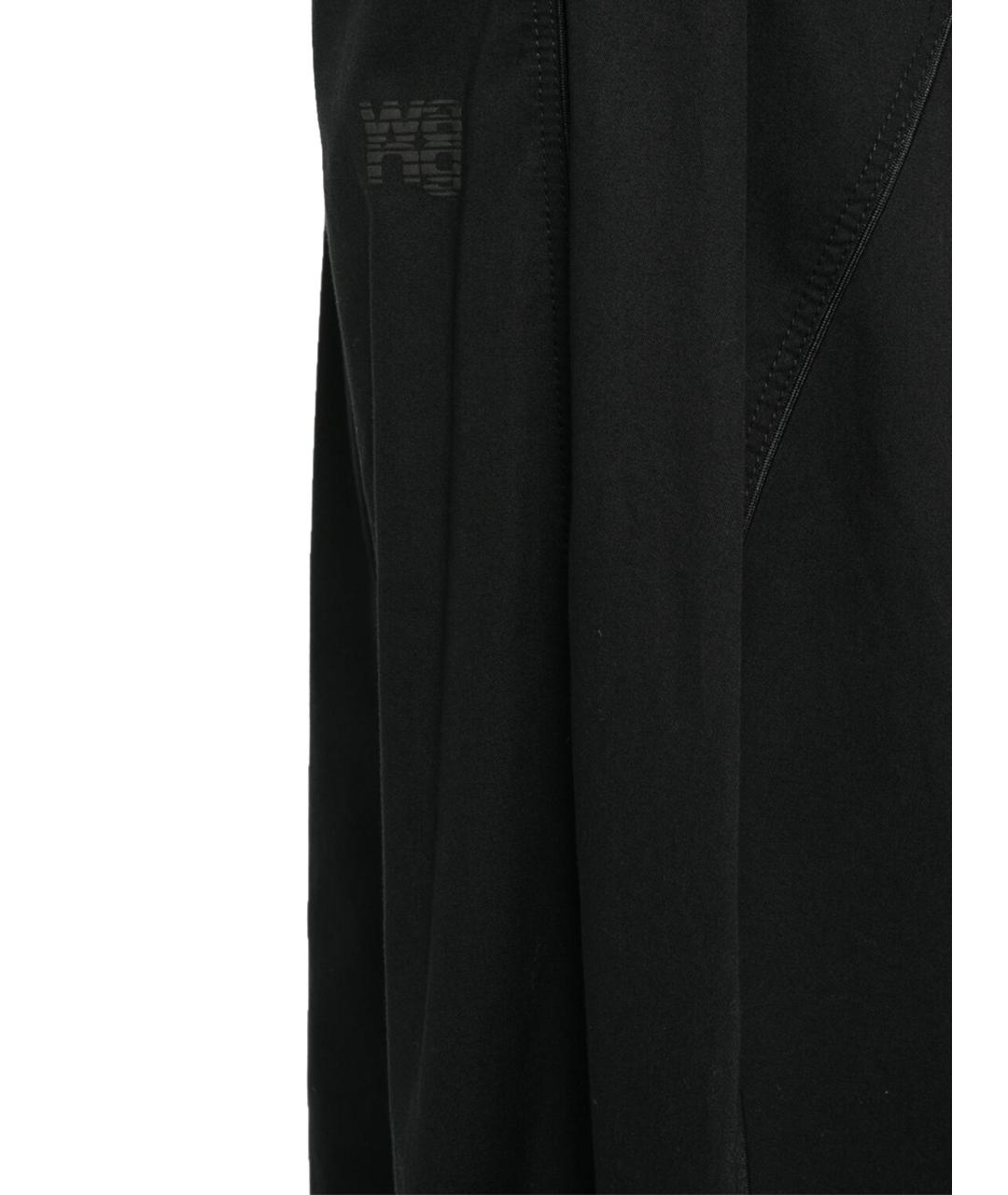 ALEXANDER WANG Черные хлопковые прямые брюки, фото 2