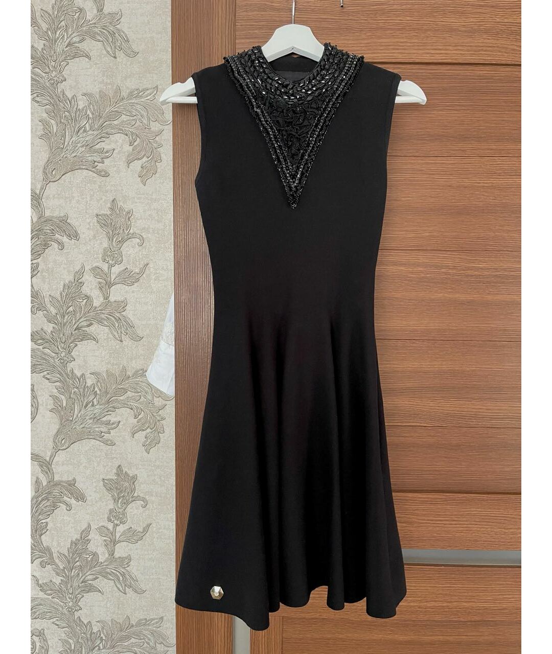 PHILIPP PLEIN Черное вискозное коктейльное платье, фото 9