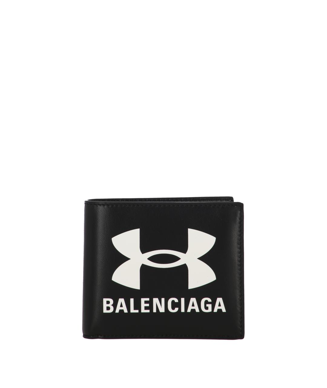 BALENCIAGA Черный кожаный кошелек, фото 1