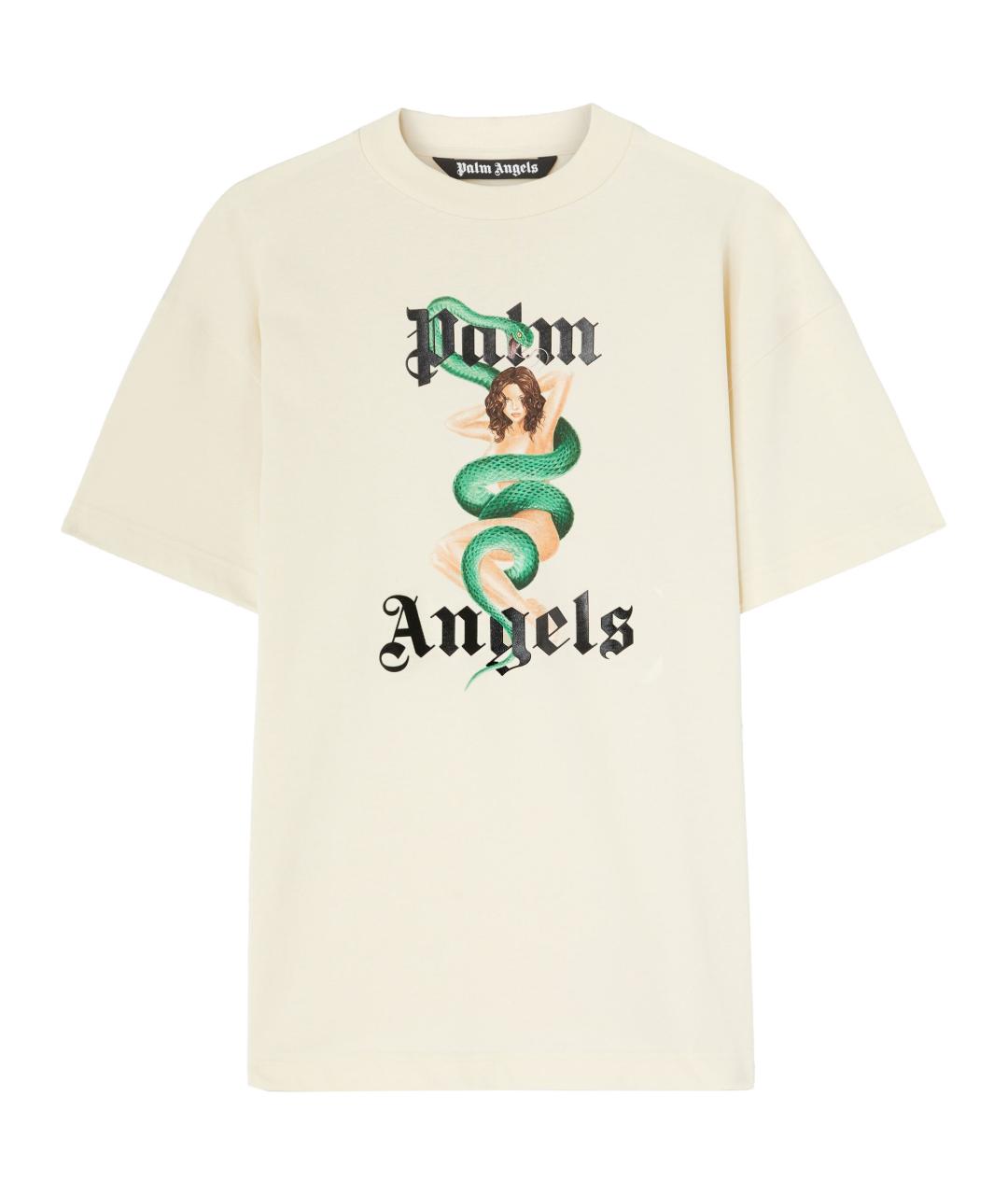 PALM ANGELS Белая хлопковая футболка, фото 1