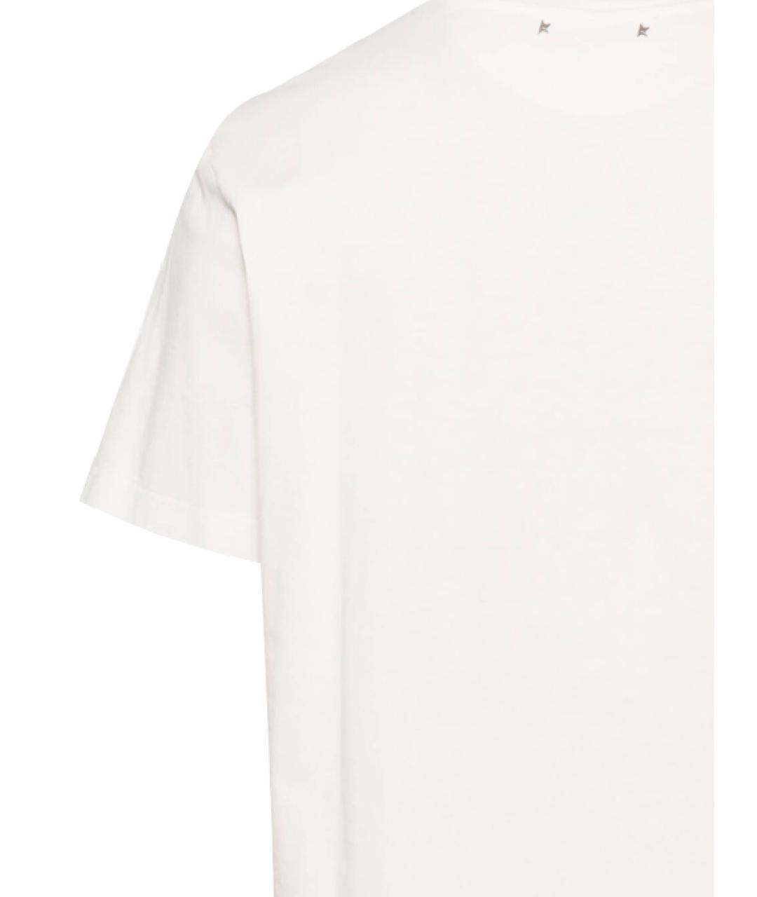 GOLDEN GOOSE DELUXE BRAND Белая хлопковая футболка, фото 3