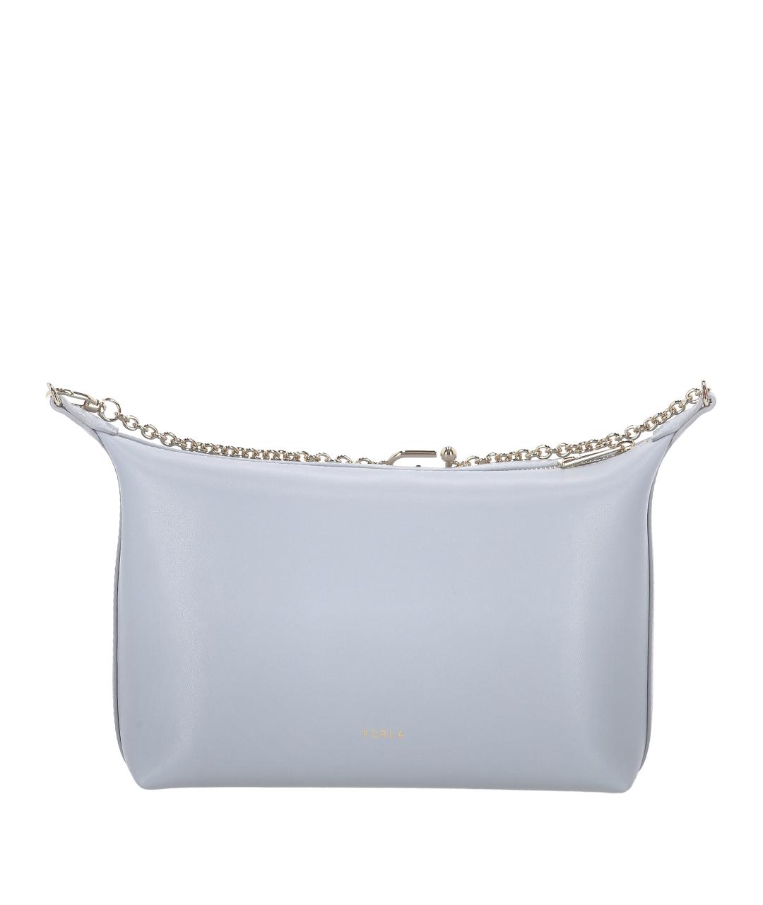 FURLA Серая кожаная сумка тоут, фото 3