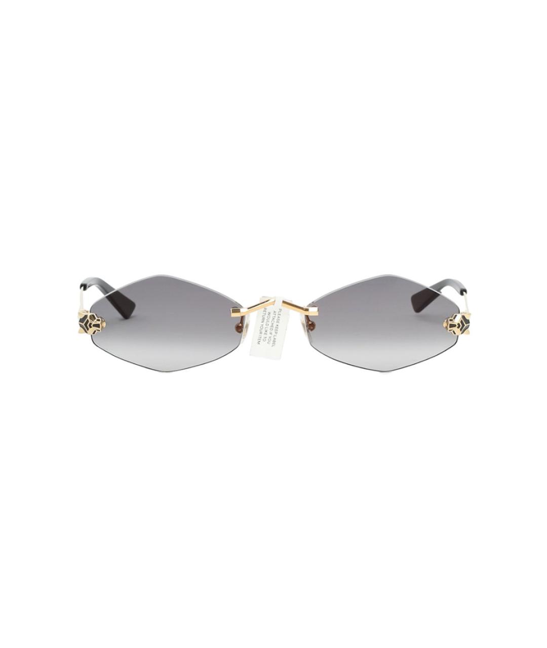 CARTIER Золотые металлические солнцезащитные очки, фото 1