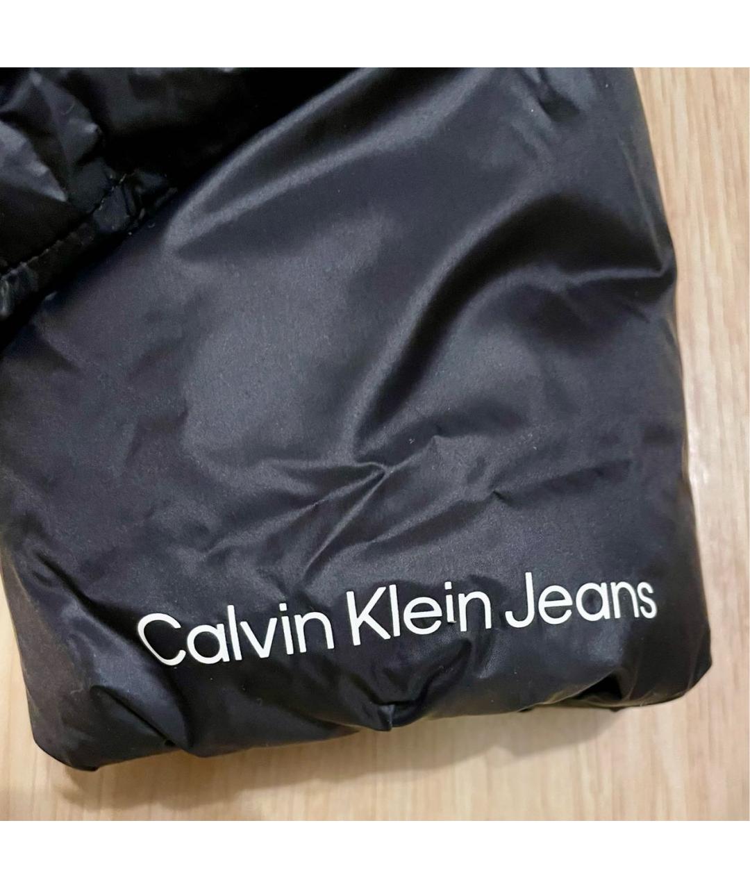 CALVIN KLEIN Черная полиэстеровая куртка, фото 6