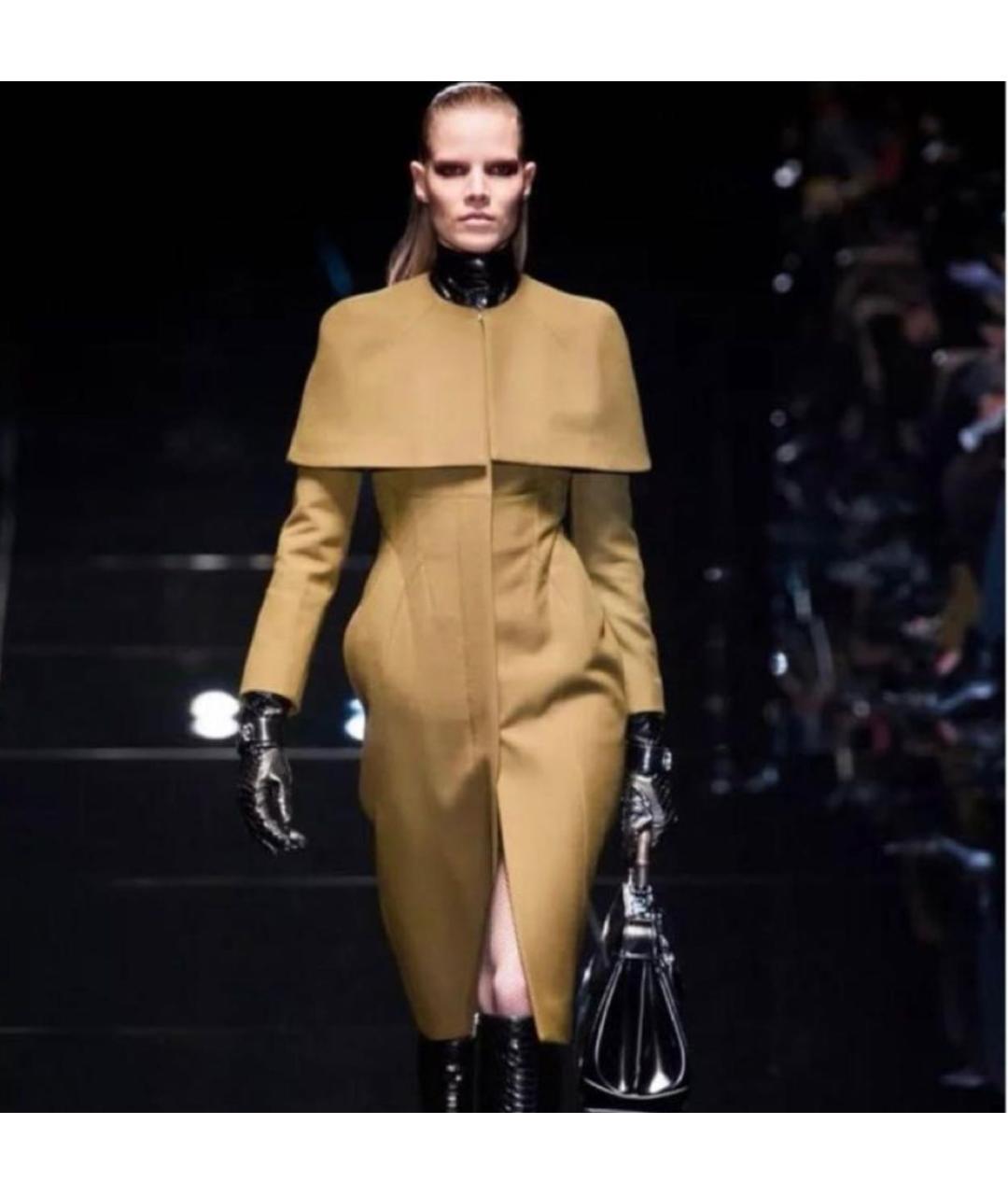 GUCCI Хаки шерстяное пальто, фото 7