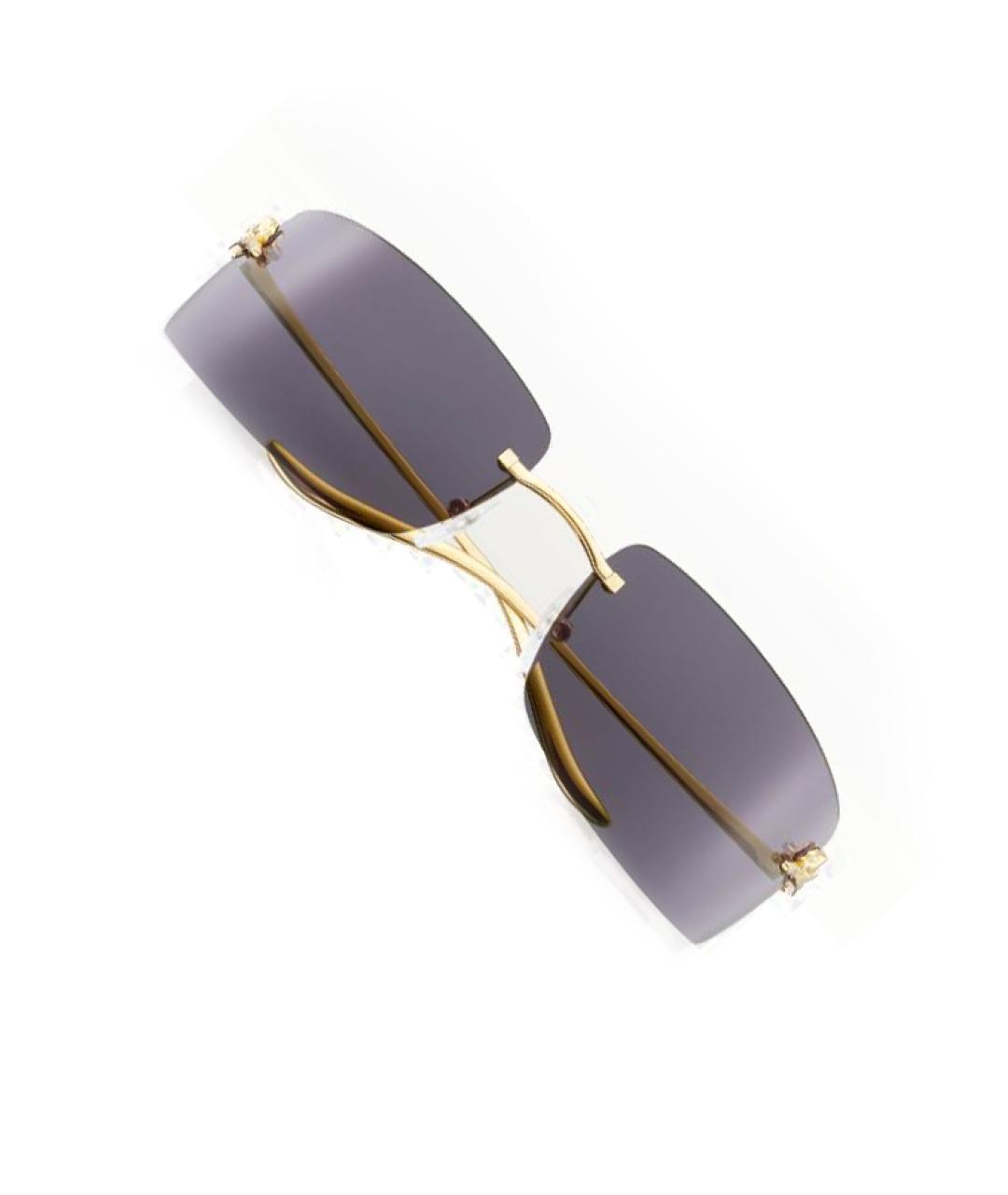 CARTIER Золотые металлические солнцезащитные очки, фото 3