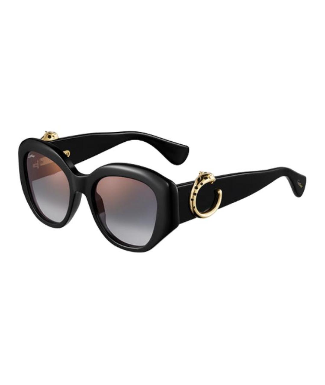 CARTIER Черные пластиковые солнцезащитные очки, фото 1