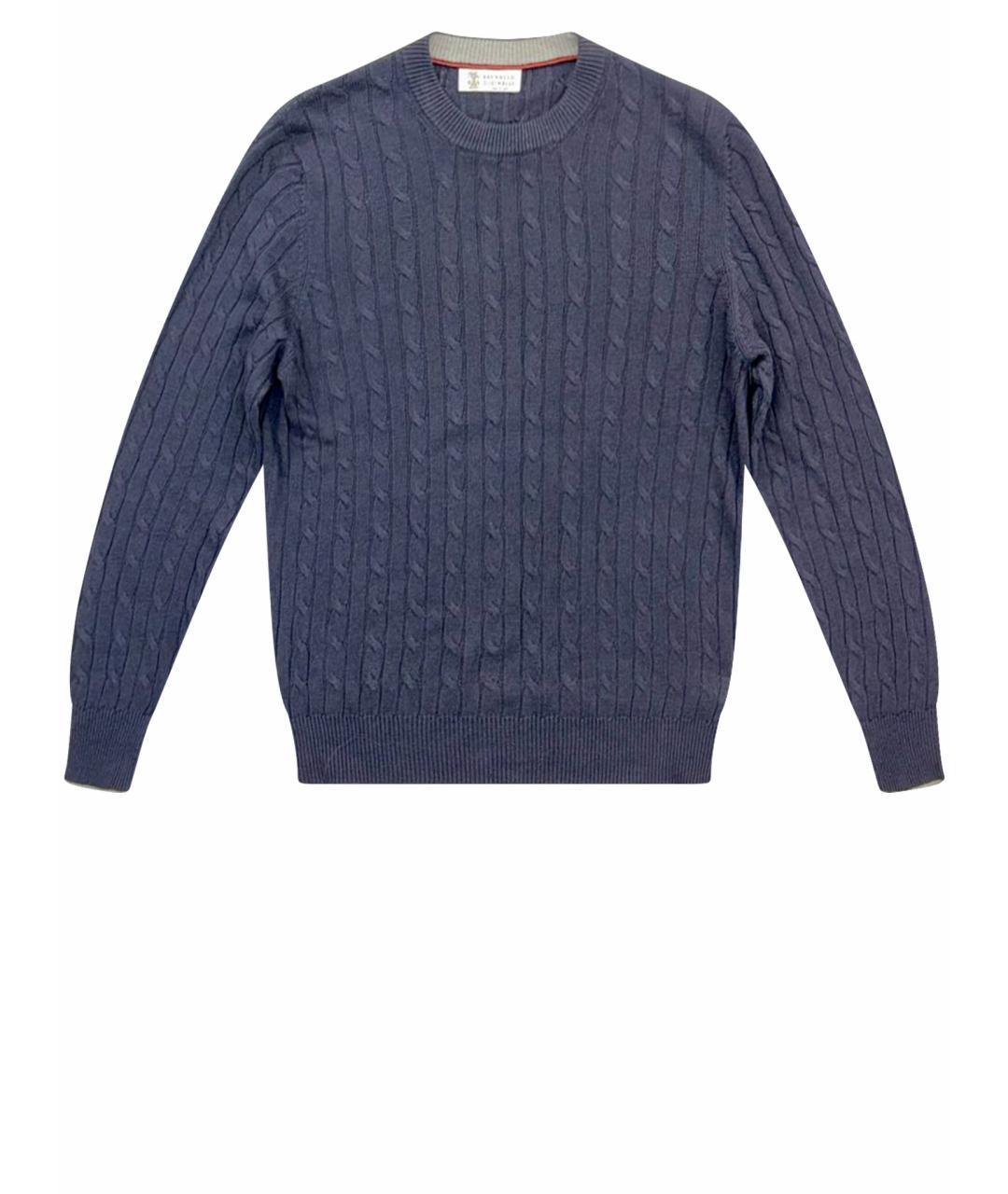 BRUNELLO CUCINELLI Синий льняной джемпер / свитер, фото 1