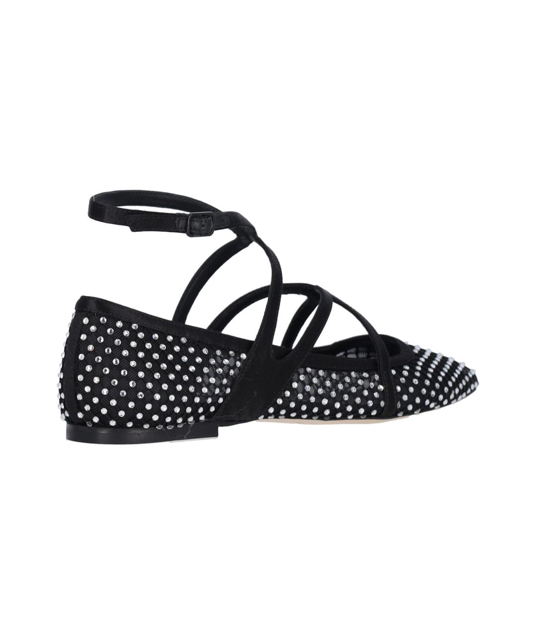 JIMMY CHOO Черные синтетические балетки, фото 4