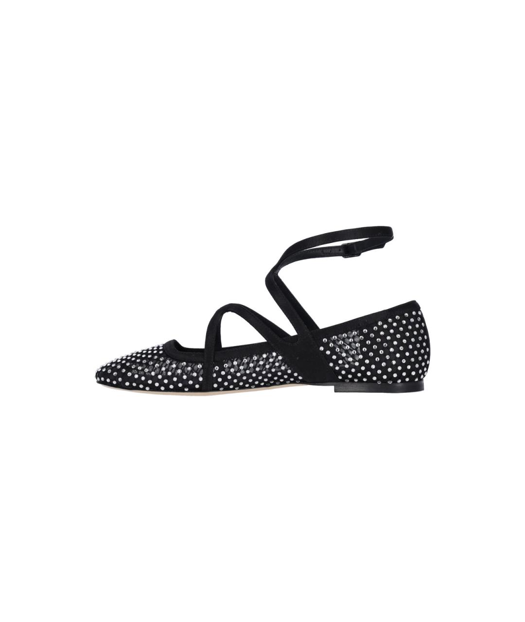 JIMMY CHOO Черные синтетические балетки, фото 3