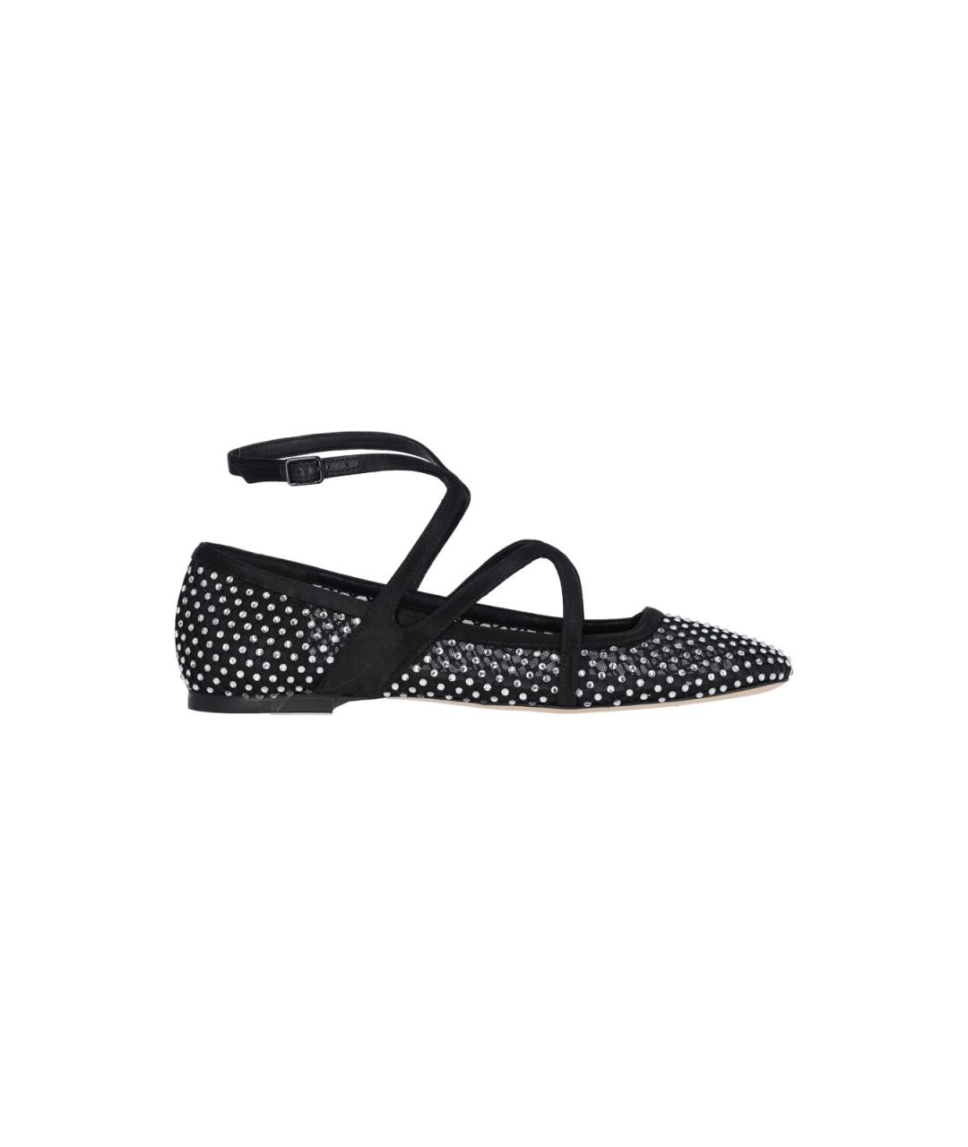 JIMMY CHOO Черные синтетические балетки, фото 1