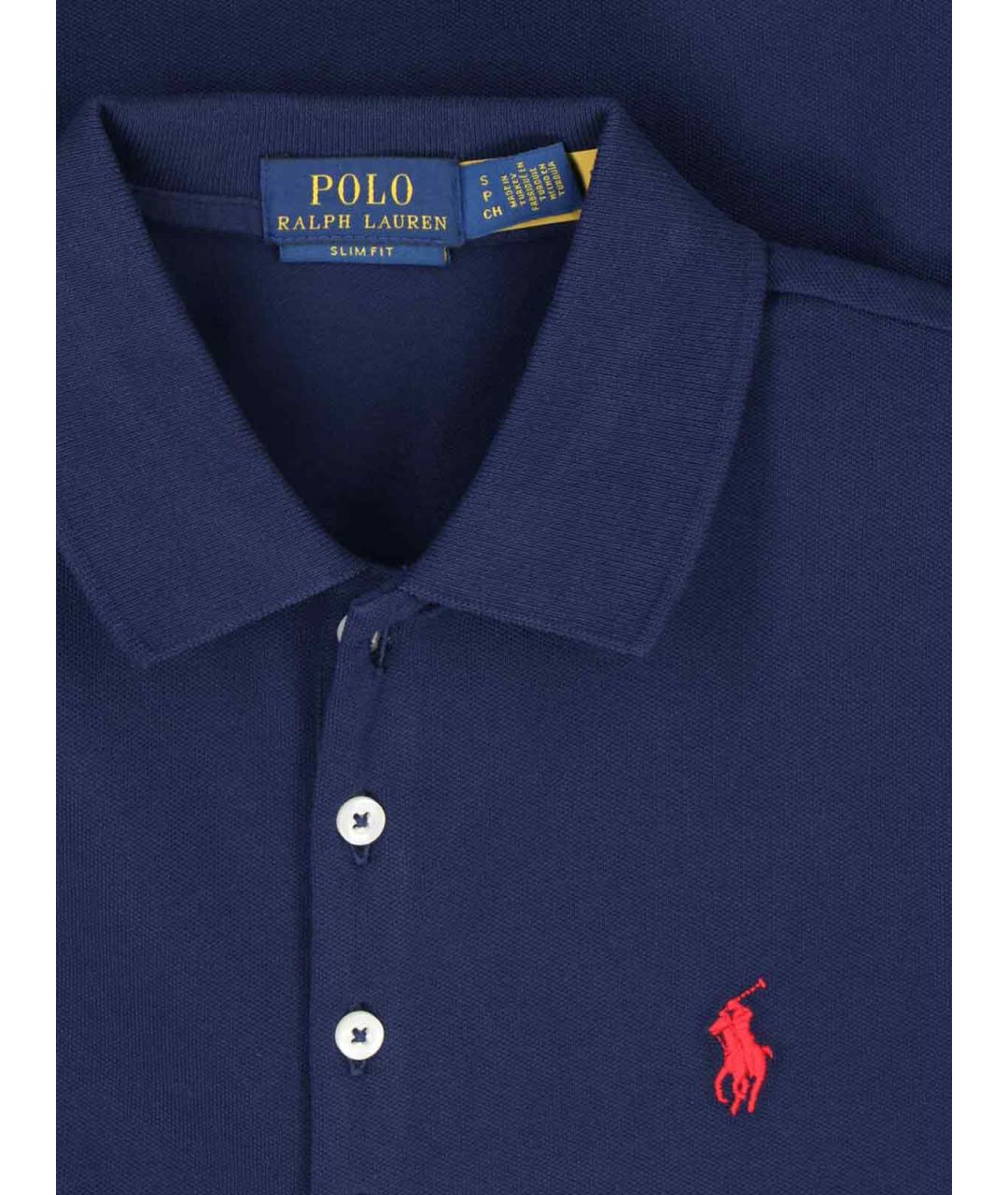 POLO RALPH LAUREN Синяя хлопковая футболка, фото 3