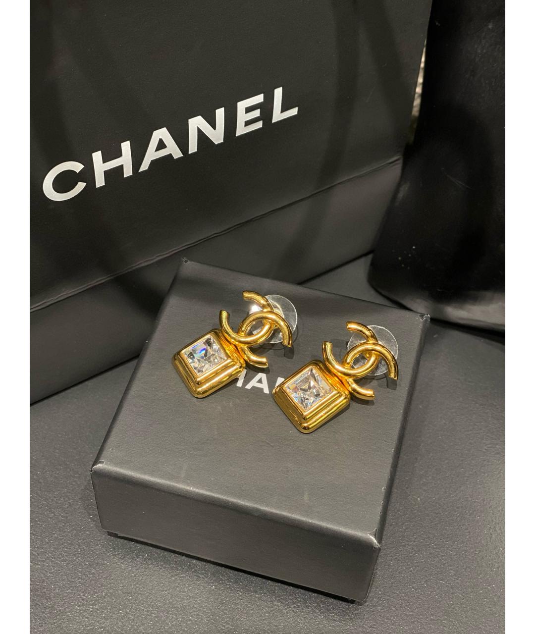 CHANEL Золотые серьги, фото 3
