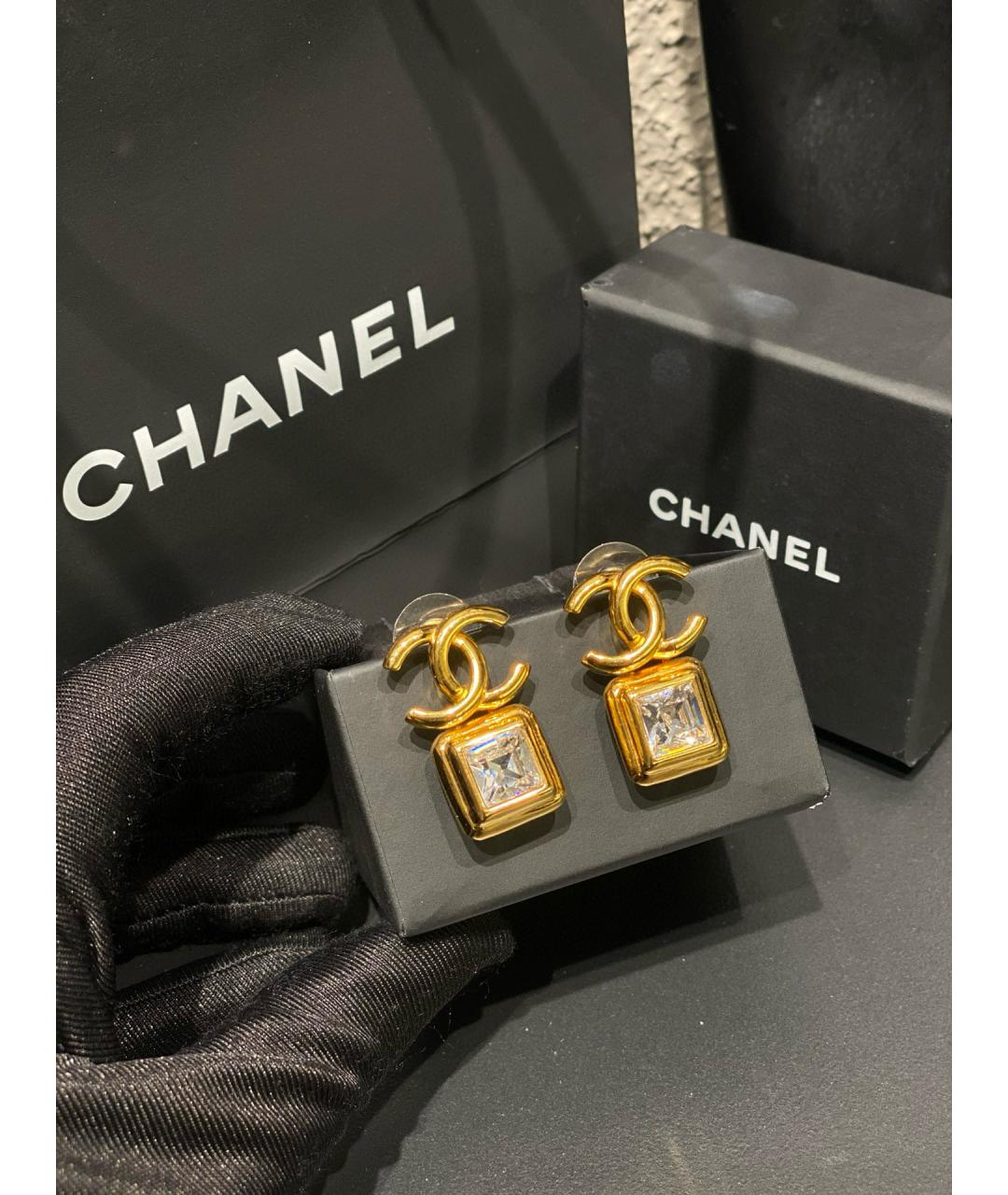 CHANEL Золотые серьги, фото 2
