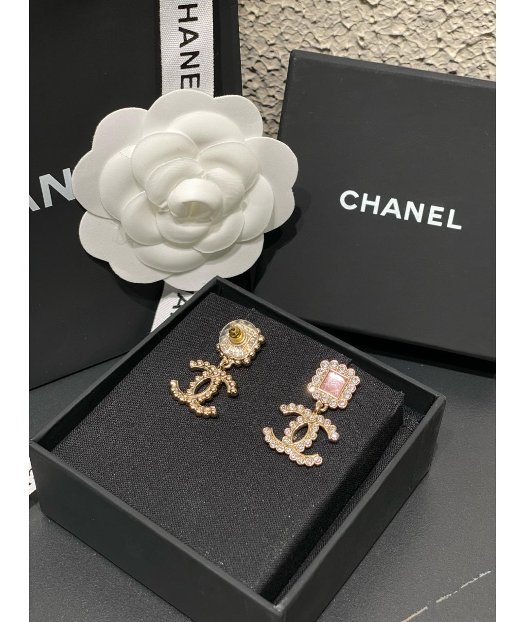 CHANEL Розовые серьги, фото 4