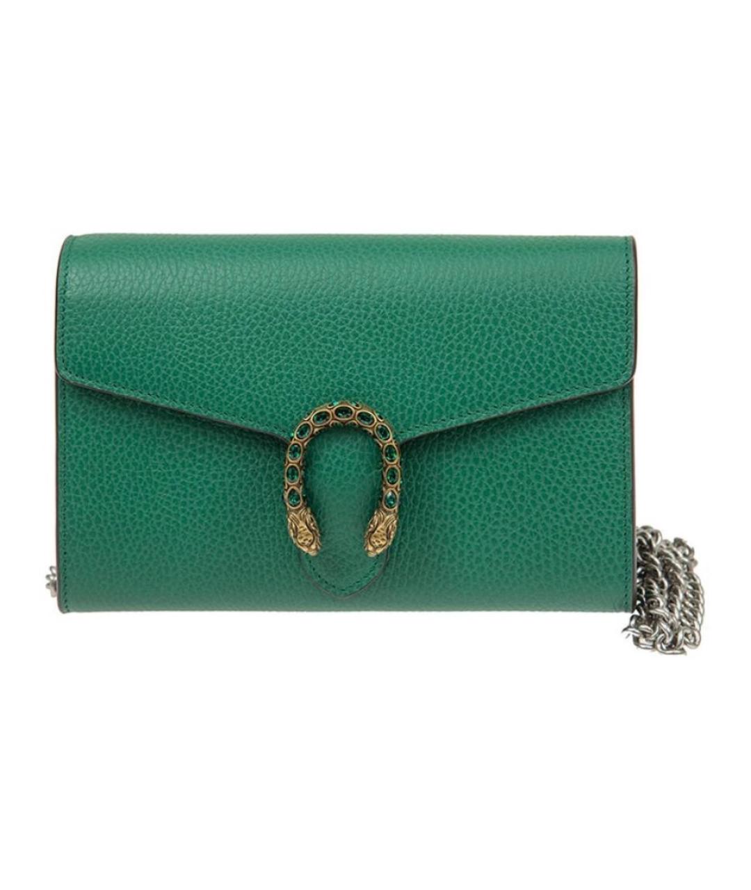 GUCCI Зеленая кожаная сумка через плечо, фото 2