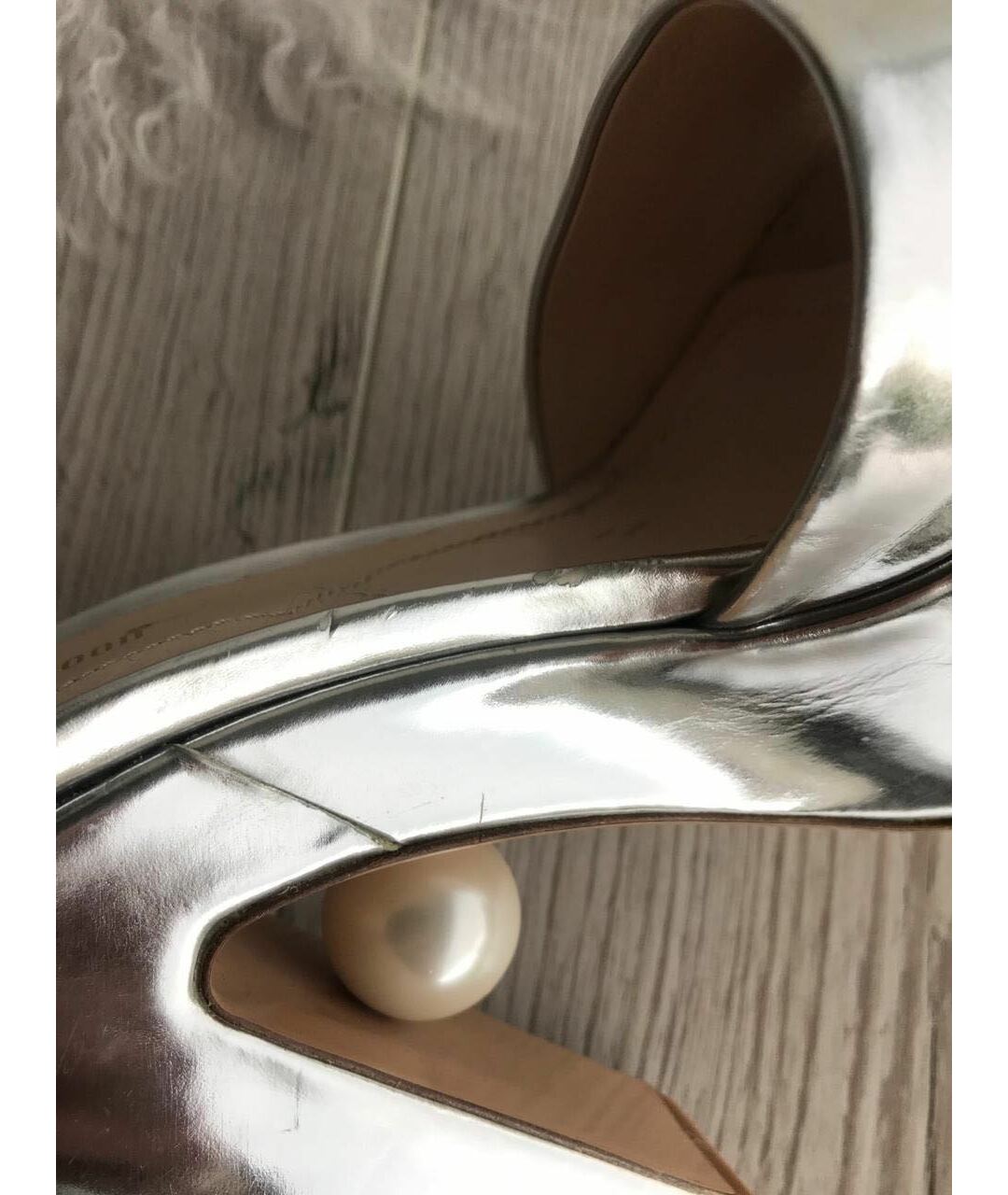 NICHOLAS KIRKWOOD Серебряные кожаные босоножки, фото 4