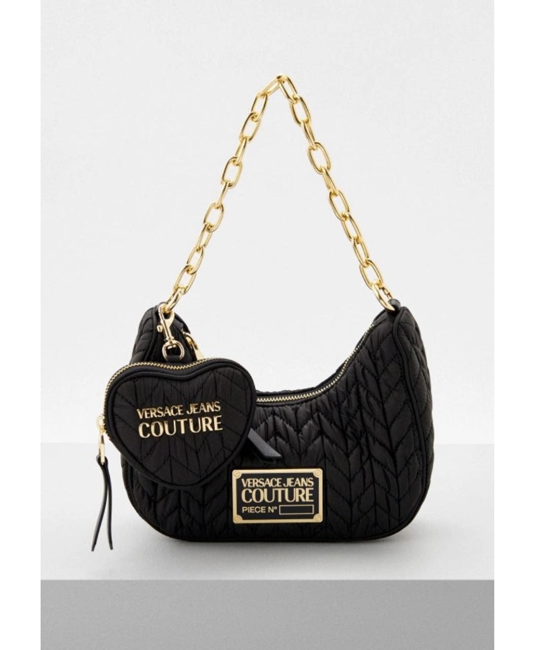 VERSACE JEANS COUTURE Черная синтетическая сумка через плечо, фото 4