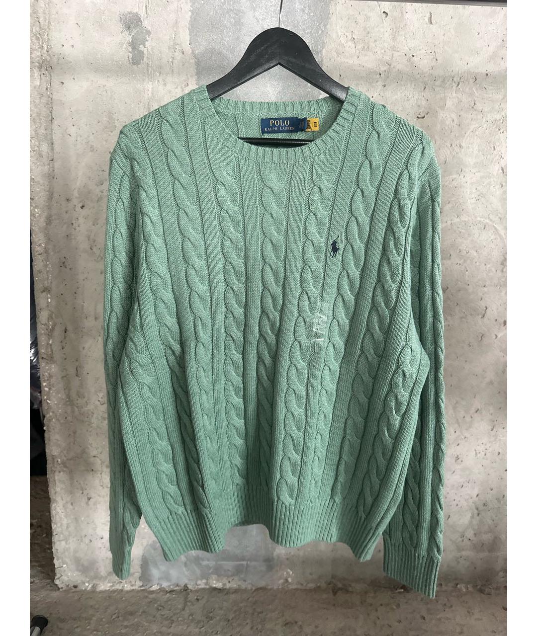 POLO RALPH LAUREN Зеленый хлопковый джемпер / свитер, фото 9