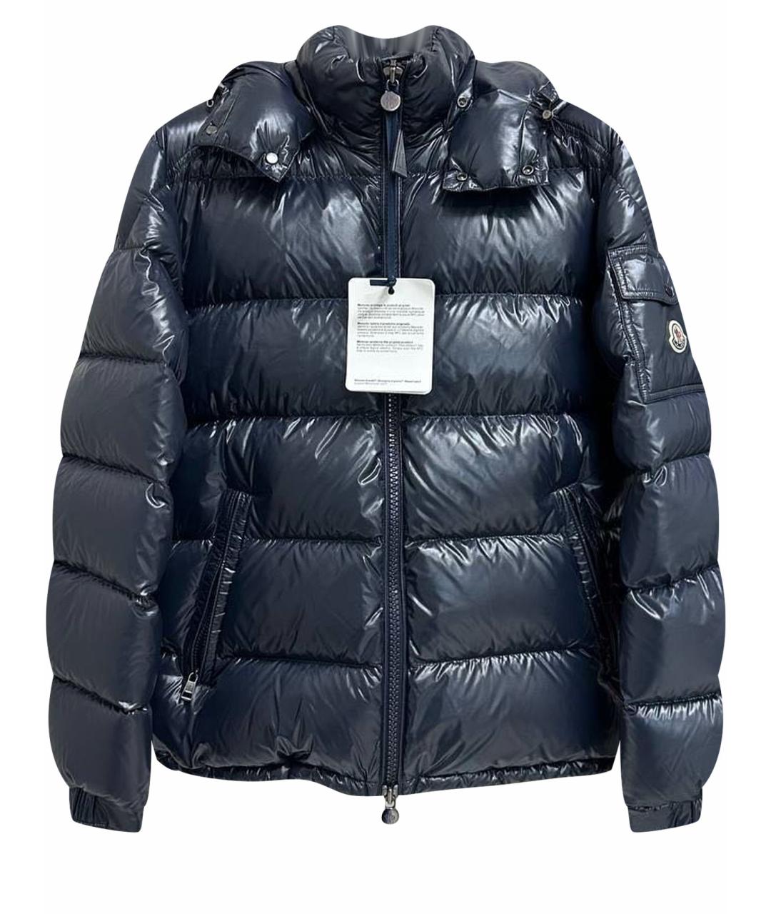 MONCLER Темно-синий пуховик, фото 1