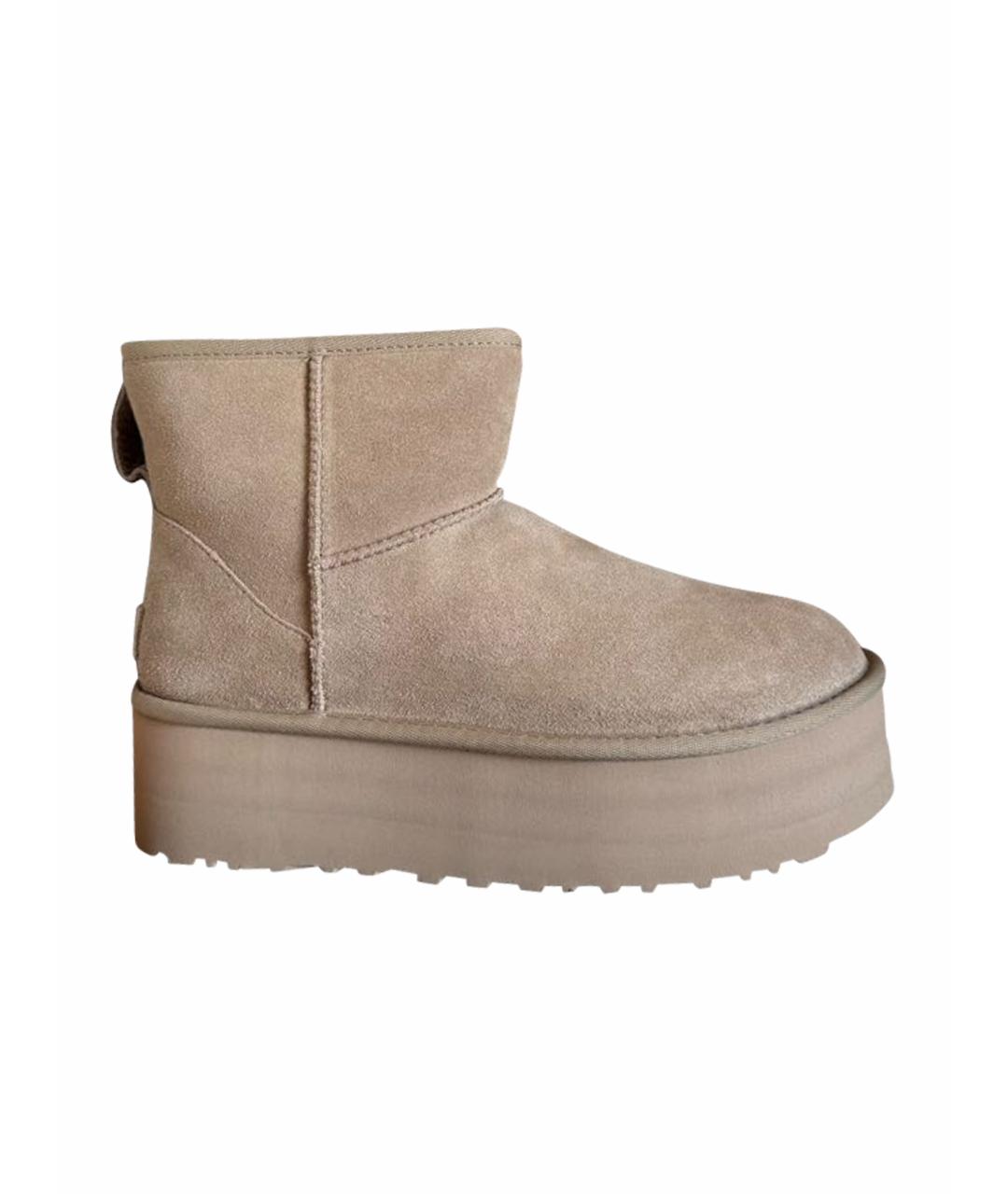 UGG AUSTRALIA Бежевые замшевые ботинки, фото 1