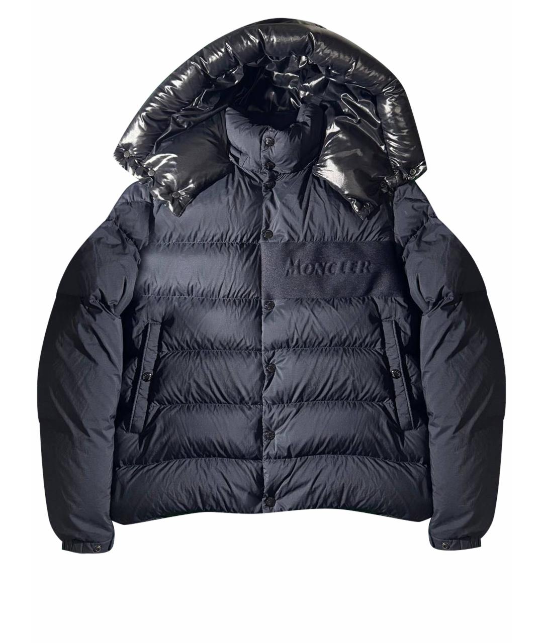 MONCLER Темно-синий пуховик, фото 1