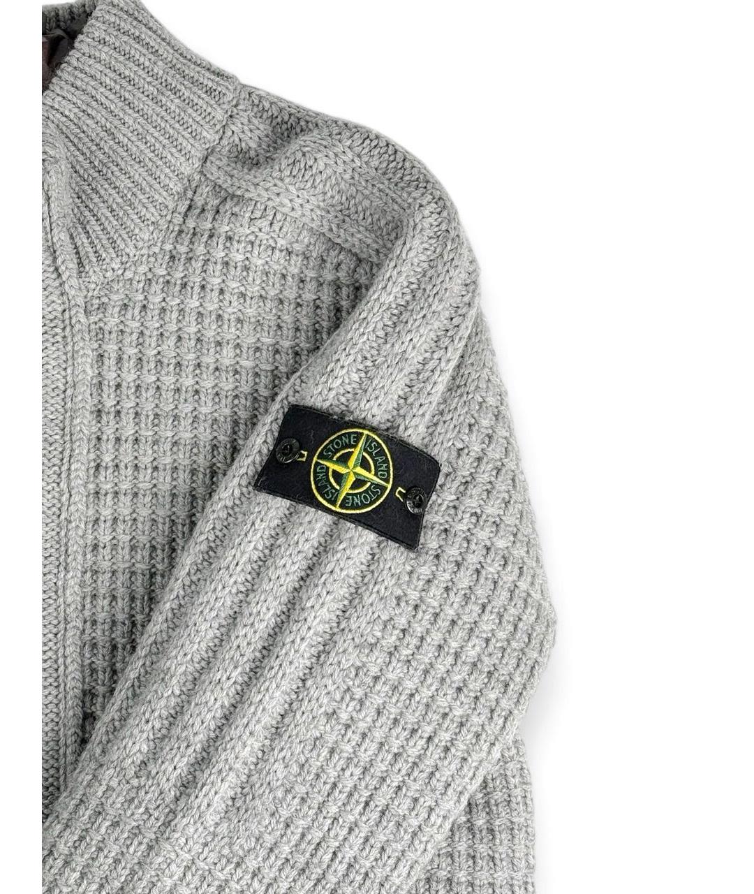 STONE ISLAND Серая шерстяная куртка, фото 5