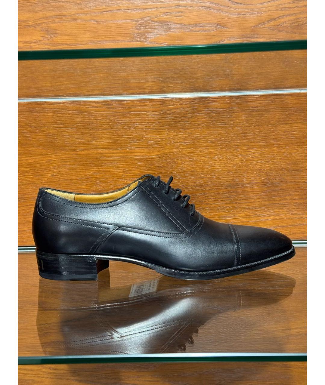 GUCCI Черные кожаные туфли, фото 5