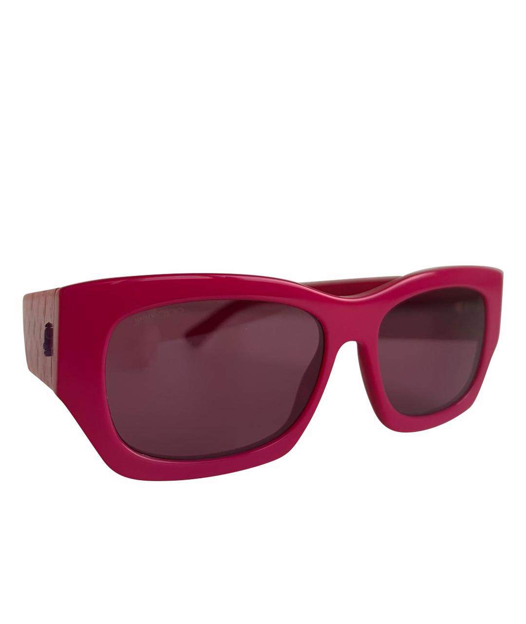 JIMMY CHOO Фуксия пластиковые солнцезащитные очки, фото 1