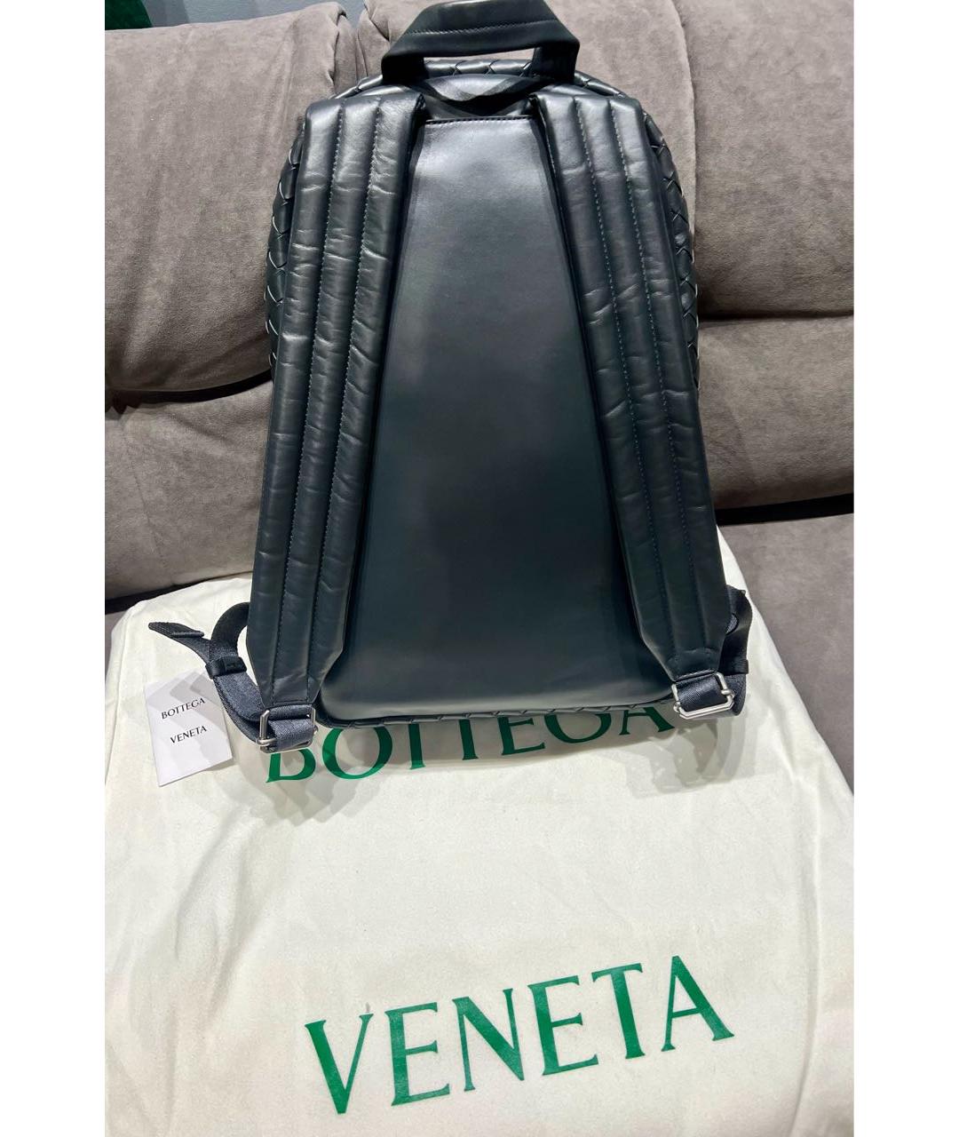 BOTTEGA VENETA Серый кожаный рюкзак, фото 2