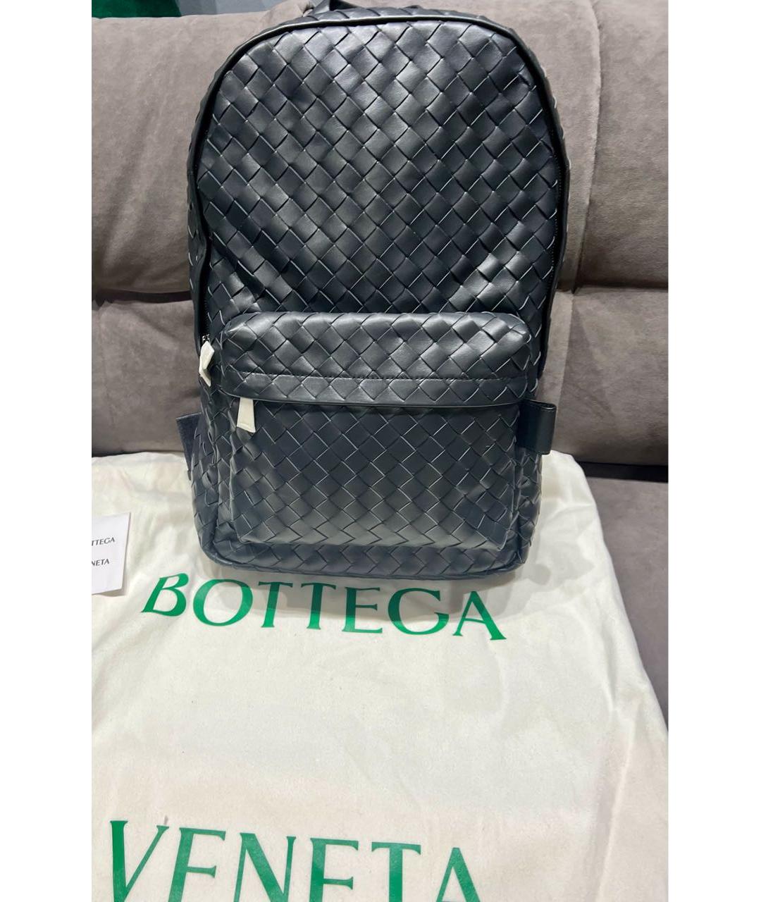 BOTTEGA VENETA Серый кожаный рюкзак, фото 5