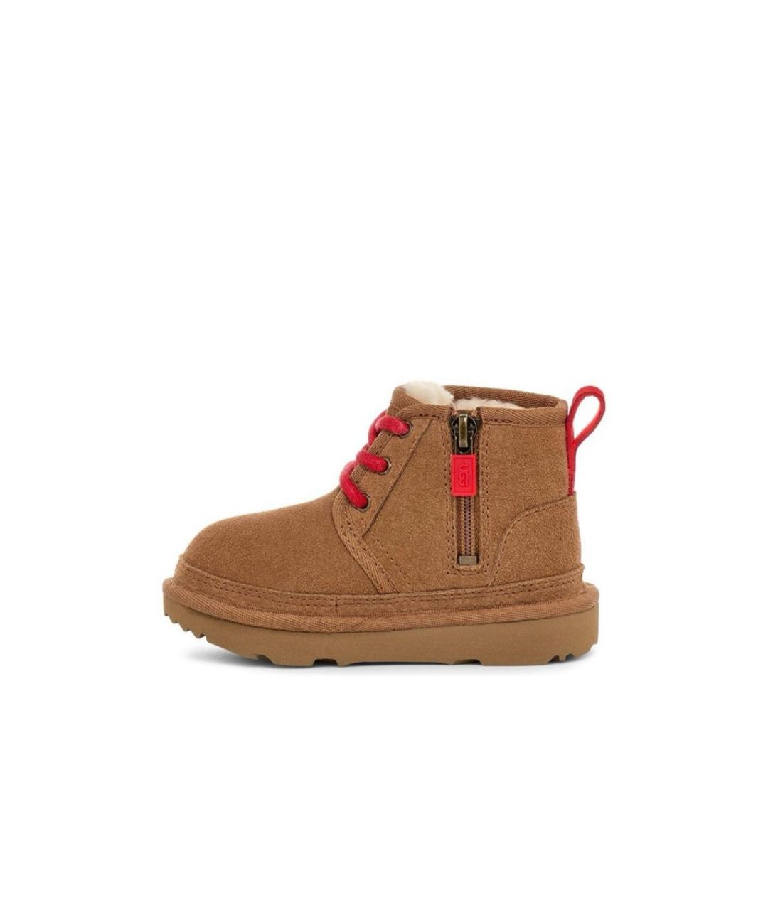 UGG AUSTRALIA KIDS Коричневые замшевые ботинки, фото 2